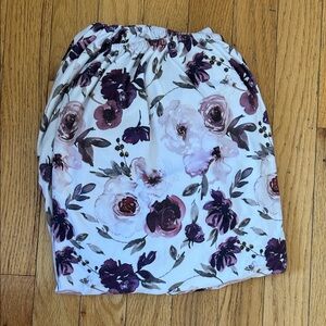 Caden Lane Demi’s Dusty Purple Floral Fitted Crib Sheet